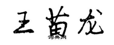 曾庆福王苗龙行书个性签名怎么写