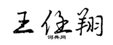曾庆福王任翔行书个性签名怎么写