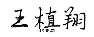 曾庆福王植翔行书个性签名怎么写