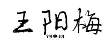 曾庆福王阳梅行书个性签名怎么写