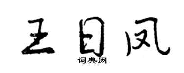 曾庆福王日凤行书个性签名怎么写