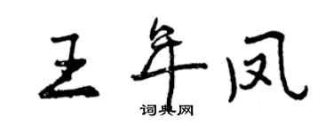 曾庆福王年凤行书个性签名怎么写