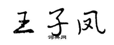 曾庆福王子凤行书个性签名怎么写