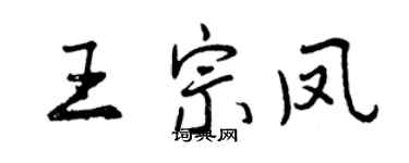 曾庆福王宗凤行书个性签名怎么写