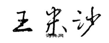 曾庆福王米沙行书个性签名怎么写