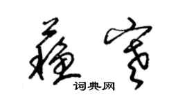 梁锦英苏寒草书个性签名怎么写