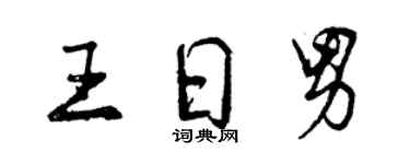 曾庆福王日男行书个性签名怎么写