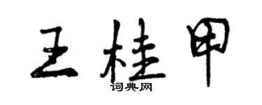 曾庆福王桂甲行书个性签名怎么写