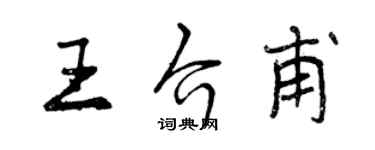 曾庆福王介甫行书个性签名怎么写