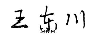 曾庆福王东川行书个性签名怎么写