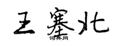 曾庆福王塞北行书个性签名怎么写