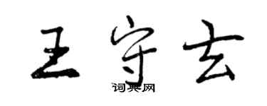 曾庆福王守玄行书个性签名怎么写