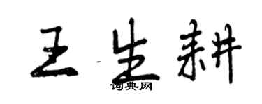 曾庆福王生耕行书个性签名怎么写