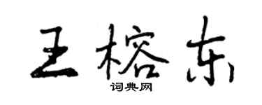曾庆福王榕东行书个性签名怎么写