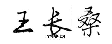 曾庆福王长桑行书个性签名怎么写