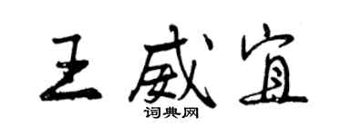 曾庆福王威宜行书个性签名怎么写