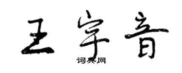 曾庆福王宇音行书个性签名怎么写