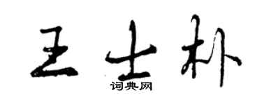 曾庆福王士朴行书个性签名怎么写