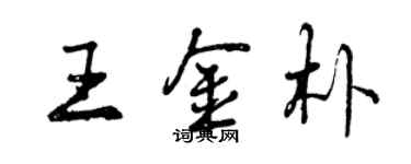 曾庆福王金朴行书个性签名怎么写