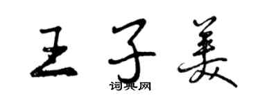 曾庆福王子美行书个性签名怎么写