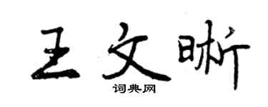 曾庆福王文晰行书个性签名怎么写
