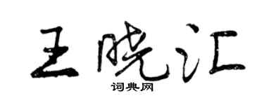 曾庆福王晓汇行书个性签名怎么写
