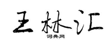 曾庆福王林汇行书个性签名怎么写