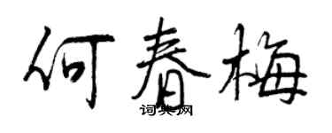 曾庆福何春梅行书个性签名怎么写