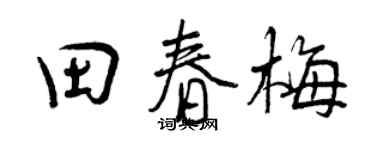 曾庆福田春梅行书个性签名怎么写