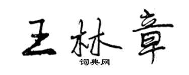曾庆福王林章行书个性签名怎么写