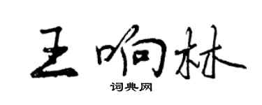 曾庆福王响林行书个性签名怎么写