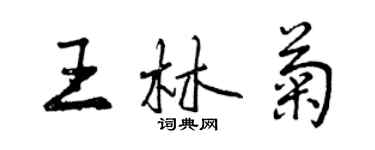 曾庆福王林菊行书个性签名怎么写