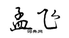 曾庆福孟飞行书个性签名怎么写