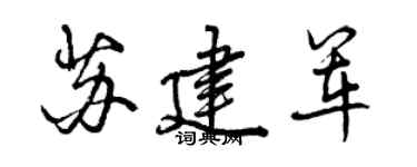 曾庆福苏建军行书个性签名怎么写