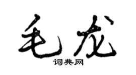 曾庆福毛龙行书个性签名怎么写