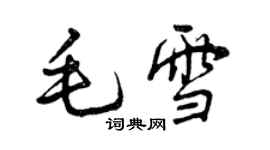 曾庆福毛雪行书个性签名怎么写