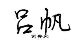 曾庆福吕帆行书个性签名怎么写