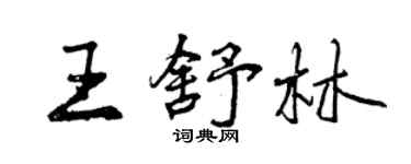 曾庆福王舒林行书个性签名怎么写