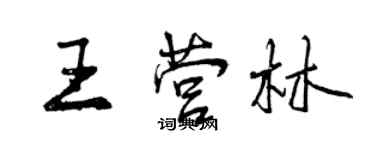 曾庆福王营林行书个性签名怎么写