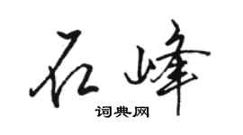 骆恒光石峰行书个性签名怎么写