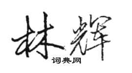 骆恒光林辉行书个性签名怎么写