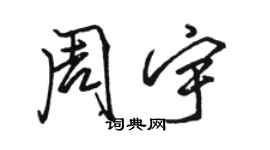 骆恒光周宇行书个性签名怎么写