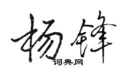 骆恒光杨锋行书个性签名怎么写