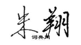 骆恒光朱翔行书个性签名怎么写
