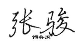 骆恒光张骏行书个性签名怎么写