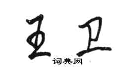 骆恒光王卫行书个性签名怎么写