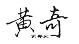 骆恒光黄奇行书个性签名怎么写
