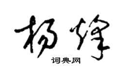梁锦英杨烽草书个性签名怎么写
