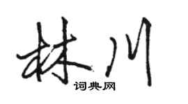 骆恒光林川行书个性签名怎么写