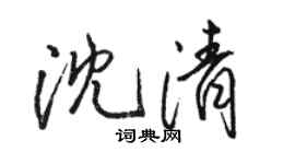 骆恒光沈清行书个性签名怎么写